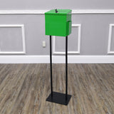 Metal Donation Stand Suggestion Box Charity Fundraising Tithes Offering Prayer 11064+10918-GREEN
