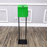 Metal Donation Stand Suggestion Box Charity Fundraising Tithes Offering Prayer 11064+10918-GREEN