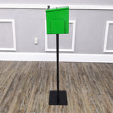 Metal Donation Stand Suggestion Box Charity Fundraising Tithes Offering Prayer 11064+10918-GREEN
