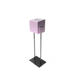 Pink Metal Ballot Box Donation Box Suggestion Box With Black Stand