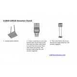 Pink Metal Ballot Box Donation Box Suggestion Box With Black Stand