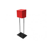 Red Metal Ballot Box Donation Box Suggestion Box With Black Stand