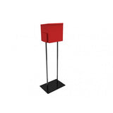 Red Metal Ballot Box Donation Box Suggestion Box With Black Stand