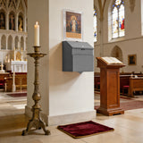 Metal Donation Suggestion Rent Check Box Tithe Prayer Collection Cash Key Drop 11118-BLACK+11460-2