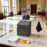 Metal Donation Suggestion Rent Check Box Tithe Prayer Collection Cash Key Drop 11118-BLACK+11460-2