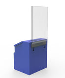 Metal Donation Suggestion Rent Check Box Tithe Prayer Collection Cash Key Drop 11118 BLUE+11460 2