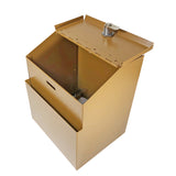 Metal Donation Suggestion Rent Check Box Tithe Prayer Collection Cash Key Drop 11118 COPPER+11460 2