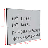 Board, Dry Erase Metal Magnet Wall Mount Notice Sign Menu 11123 NEW