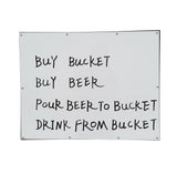 Board, Dry Erase Metal Magnet Wall Mount Notice Sign Menu 11123 NEW