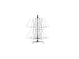 FixtureDisplays® DVD Book CD Spinner Rack Post Card Greeting Card Birthday Card Display.Pocket Size: 6.54"Wide X 7.5"High, 8 Pockets.1113-WHT28