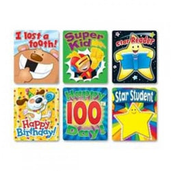 Carson Dellosa Braggin' Badges Colorful Sticker, 2 3/4 x 3 1/4, Assorted