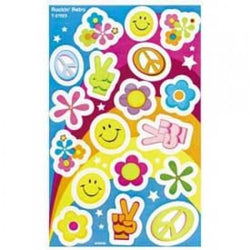 Trend? Rockin' Retro Foil Bright Stickers, Nontoxic, 34 Stickers/Pack 1119275