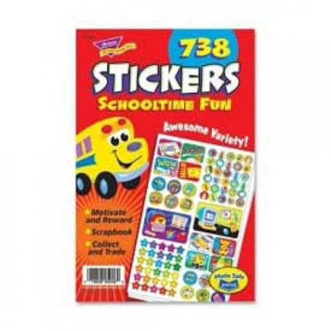 Trend? Schooltime Fun Sticker Pad, 5 3/4 x 9 1/2, 738 Stickers/Pack 1119277