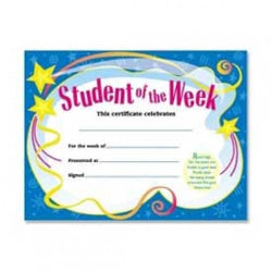 Trend? Student of The Week Certificate, Ready To Frame, 8 1/2 x 25, 30/PK