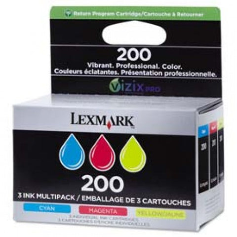 Lexmark? 14L0268 (200) Ink, Cyan, Magenta, Yellow, 3/Pk 1119292