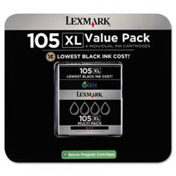 Lexmark? 14N0843 (105XL) High Yield Ink, 510 Page Yield, 4/Pk, Black 1119297