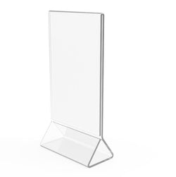 FixtureDisplays? 4-pack Clear Acrylic Plexi Table Tent Frame photo desert sign holder 11193-1 4X6 (up to 4X8)