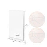Clear Polystyrene Sign Holder Picture Frame Photo Menu Holder Countertop Rack