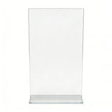 Clear Polystyrene Sign Holder Picture Frame Photo Menu Holder Countertop Rack