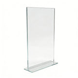 Clear Polystyrene Sign Holder Picture Frame Photo Menu Holder Countertop Rack