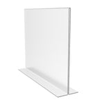 Clear Polystyrene Sign Holder Picture Frame Photo Menu Holder Countertop Rack