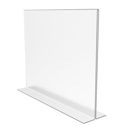 Clear Polystyrene Sign Holder Picture Frame Photo Menu Holder Countertop Rack