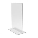 6 pack 4x6" Clear Acrylic Table Tent Frame Photo Sign Menu Holder Clear 11193 2