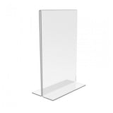 24 pack 4x6" Clear Acrylic Table Tent Frame Photo Sign Menu Holder Clear 11193 2