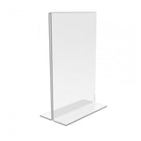 6 pack 4x6" Clear Acrylic Table Tent Frame Photo Sign Menu Holder Clear 11193 2