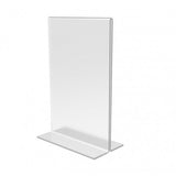 6 pack 4x6" Clear Acrylic Table Tent Frame Photo Sign Menu Holder Clear 11193 2