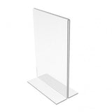 6 pack 4x6" Clear Acrylic Table Tent Frame Photo Sign Menu Holder Clear 11193 2