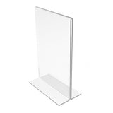 24 pack 4x6" Clear Acrylic Table Tent Frame Photo Sign Menu Holder Clear 11193 2