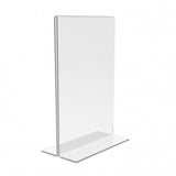 6 pack 4x6" Clear Acrylic Table Tent Frame Photo Sign Menu Holder Clear 11193 2