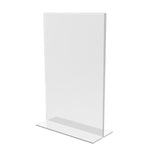 FixtureDisplays® 6PK 5.5 x 8.5" Clear Acrylic Sign Holder for Tabletops, Vertical Table Tent Frame Photo Sign Menu, Bottom Insert 11193-2-5.5X8.5-6PK Peel off protective film (white) before use.