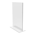 FixtureDisplays® 6PK 5.5 x 8.5" Clear Acrylic Sign Holder for Tabletops, Vertical Table Tent Frame Photo Sign Menu, Bottom Insert 11193-2-5.5X8.5-6PK Peel off protective film (white) before use.