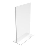 FixtureDisplays� Clear Sign Holder 5.5X8.5" Portrait Picture Frame Menu Holder Literature Stand 11193-2-5.5X8.5 Peel off protective film (white) before use.