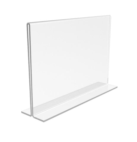 tent 56 film FixtureDisplays® 12PK 6 x 4" Clear Acrylic Sign Holder for Tabletops,
