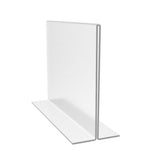 FixtureDisplays® 6PK 7 x 5" Clear Acrylic Sign Holder for Tabletops, Horizontal Table Tent Frame Photo Sign Menu, Bottom Insert 11193-2-7X5-6PK Peel off protective film (white) before use.