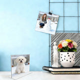 Clear Polystyrene Sign Holder Picture Frame Photo Menu Holder Countertop Rack