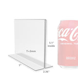 Clear Polystyrene Sign Holder Picture Frame Photo Menu Holder Countertop Rack