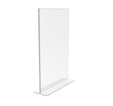 FixtureDisplays® 6PK 11 x 17" Clear Acrylic Sign Holder for Tabletops, Vertical Table Tent Frame Photo Sign Menu, Bottom Insert 11193-2-11X17-6PK Peel off protective film (white) before use.