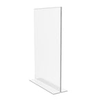 FixtureDisplays® 6PK 11 x 17" Clear Acrylic Sign Holder for Tabletops, Vertical Table Tent Frame Photo Sign Menu, Bottom Insert 11193-2-11X17-6PK Peel off protective film (white) before use.