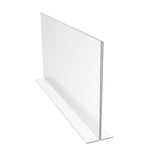 FixtureDisplays® 1PK 17 x 11" Clear Acrylic Sign Holder for Tabletops, Horizontal Table Tent Frame Photo Sign Menu, Bottom Insert 11193-2-17X11 Peel off protective film (white) before use.