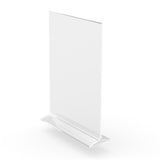Clear Polystyrene Sign Holder Picture Frame Photo Menu Holder Countertop Rack