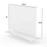 Clear Polystyrene Sign Holder Picture Frame Photo Menu Holder Countertop Rack 11193 3 11x8.5 24PK