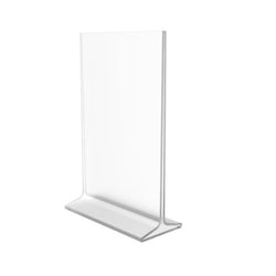 FixtureDisplays® Clear Sign Holder 5.5X8.5" Portrait Picture Frame Menu Holder Literature Stand 11193-3-5.5X8.5 Peel off protective film (white) before use.