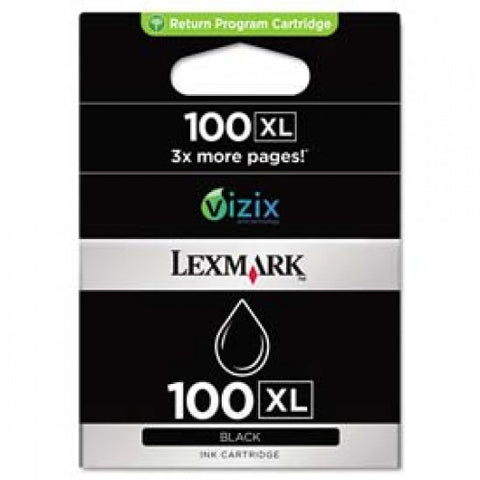 Lexmark? 14N1068 (100XL) High Yield Ink, 510 Page Yield, Black 1119301