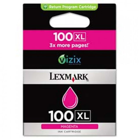 Lexmark? 14N1070 (100XL) High Yield Ink, 600 Page Yield, Magenta 1119303