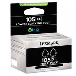 Lexmark? 14N1180 (105XL) High Yield Ink, 510 Page Yield, 2/Pk, Black 1119308