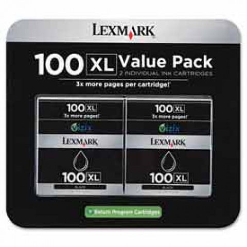 Lexmark? 14N1187 High Yield Ink Cartridge, 510 Page Yield, Black, 2/Pack 1119309